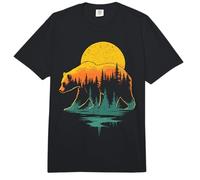 Oso y Bosque, al Aire Libre | Bear Graphic & Sunset Comfort Colors Adult Heavyweight T-Shirt
