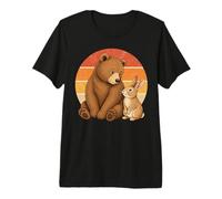 Oso y Conejito, Mejores Amigos, Linda Amistad Entre Animales Camiseta Premium