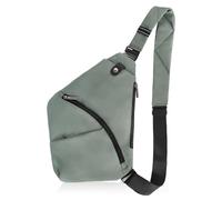 OSOCE Bandoleras para hombre, impermeable, mini riñonera, varios bolsillos, bolso antirrobo, bolso cruzado, mochila para hombres y mujeres, regalo para el día del padre, gris, 2.0 Gris Oscuro S