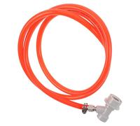 OSOLADY 1 Juego de líneas de Gas CO2 para elaboración casera de Cerveza: Manguera de Aire roja de 5/16" con Junta de Abrazadera, Tubo de 5 pies de Largo para Cerveza de Barril, Manguera de