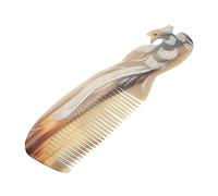 OSOLADY 1 Pieza Peine de bocina de yak pelo de hueso buey peine de masaje herramienta masajeando peine masajeador peine de fácil agarre peine de cuerno natural peine de pelo liso cuernos