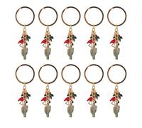 OSOLADY 10 llaveros de cactus: llavero con dije de árbol de y flamenco hawaiano - colgante tropical para bolso, cartera, mochila escolar - recuerdo de fiesta para vacaciones en la playa