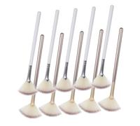 OSOLADY 10piezas Pinceles De Maquillaje Tipo Abanico Cepillo Facial Para Mujer Aplicador De Ácido Herramientas De Esteticista Para Maquillaje