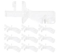 OSOLADY 12 Clips de Acrílico para Cenefa de Persianas Verticales, Ligeros y Portátiles, Soporte Oculto para Cortinas sin Taladrar en Hogar y Oficina
