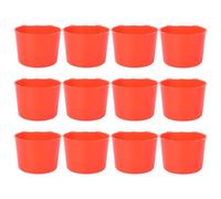 OSOLADY 12 Tazones para Pájaros en Jaula, Comederos de Plástico Extraíbles 8.3x8.3x6 Cm para Loros y Aves Pequeñas, Recipientes para Comida y Agua, Suministros de Alimentación