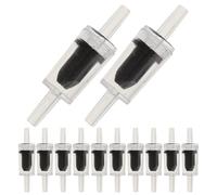 OSOLADY 12 válvulas para Bomba de Aire de Acuario, válvulas antirretorno para acuarios de Peces, Accesorios de Bomba en línea sin Retorno para tuberías de Aire de 4,5 mm/0,18 Pulgadas.