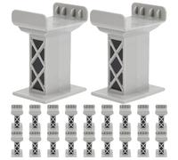 OSOLADY 18 Piezas de pilares para Puentes de Trenes - Accesorios de Soporte de vías de ferrocarril de plástico - Elevadores vías de Trenes de Juguete para Todas Las Marcas