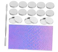 OSOLADY 1juego De Sombra De Ojos Vacía Magnética Con Espejo Organizador De Maquillaje Para Viajes Incluye Pans De Sombra y De Mezcla Diseño Portátil y Reutilizable