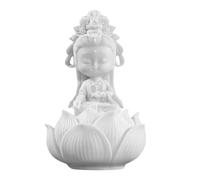 OSOLADY 1juego Estatua De Buda De Resina Blanca Decorativa para Escritorio Adorno De y Decoración del Hogar Figuras De Buda para Oficina y Jardín