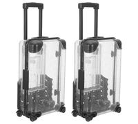 OSOLADY 2 Cajas de Embalaje para pestañas postizas - Mini Maleta de plástico para Fiestas - Estuche vacío para pestañas, Dulces, Carrito, Soporte para teléfono, para Mujeres, Maquillaje de Viaje,