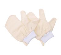 OSOLADY 2 guantes de seda cruda, manoplas de masaje ayurvédico, guantes de seda cruda, cepillo de masaje seco, manoplas de ducha para mujeres.