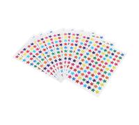 OSOLADY 2 Paquetes Pegatinas Adhesivas de Estrellas Pequeñas Holográficas, Diámetro 1 Cm, para Recompensas en Jardín de Infantes y Actividades Escolares, Material Seguro, Útiles Escolares