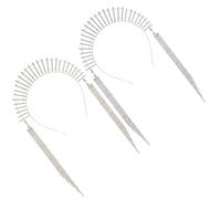 OSOLADY 2 piezas Corona Diadema de Diosas con Cristales Brillantes Accesorios para Pelo de Boda y Fiesta Plata Tocado Elegante para Novia y Regalos