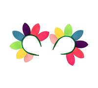 OSOLADY 2 Piezas Diademas Divertidas para Adultos de Accesorios con Girasoles Coloridos para Fiestas Disfraces y Celebraciones