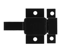 OSOLADY 2 Piezas Pestillo de Resorte Automático para Puerta y Ventana, Pestillo Resorte de Aleación de Aluminio Negro, Cierre Automático, Fácil Instalación, para Hogar y Oficina