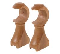 OSOLADY 2 Piezas Soporte de Madera para Barra de Cortinas Base Estabilizadora y Diseño Clásico, Adecuado para Instalación en Pared Resistencia Duradera y Acabado Natural