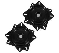 OSOLADY 2 Placas giratorias de Alta Resistencia: Plato Giratorio Cuadrado de 6" con rodamiento de Bolas para una rotación de 360°. Herrajes de Repuesto para Muebles, Ideales para Asientos de