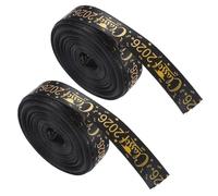 OSOLADY 2 rollos de cinta de graduación de 2026, cinta para ceremonia de graduación, rollo de poliéster decorativo de 10 yardas para ramos y decoraciones de fiesta.