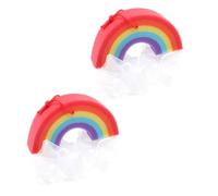 OSOLADY 2 Unids Cómodo Baño Flores Arco Iris Flexiones Batas De Baño Prácticas Herramientas De Ducha