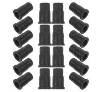 OSOLADY 20 Piezas de Insertos de Manguito para Ruedas Giratorias de Abs Negro, Reemplazo para Patas de Sillas y Vástagos de Ruedas, Accesorios para Muebles