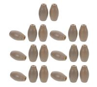 OSOLADY 20 Piezas de Repuesto de Madera para Cortinas Diseño Hueco y Forma de Oliva, Tiradores Cómodos para Manualidades y Reemplazo de Persianas