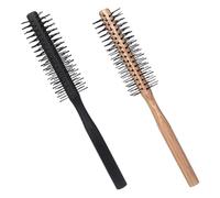OSOLADY 2piezas Cepillo De Rizado De Madera Para Estilizar Cabello Cepillo Redondo Para Secado Aire Caliente Herramienta De Volumen y Curvas Para Mujeres