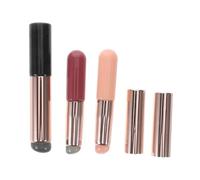 OSOLADY 3piezas Pinceles De Silicona Para Nail Art De Aplicadores De Gel Cabeza Suave Negro Rosa Para Técnicas De Uñas y Labios Para Principiantes y Profesionales