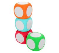 OSOLADY 4 Cubos de Espuma Borrables de 6cm para Actividades Matemáticas, Dados Grandes para Contar y Escribir Aula con Borrado en Seco