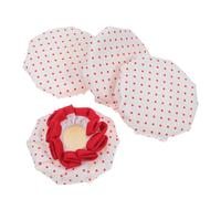 OSOLADY 4 para manijas de puerta, guantes decorativos redondos con lunares para manijas de puerta, de pared suaves, para dormitorio de mujeres, anticolisión, antiestáticos, reutilizables y lavables.