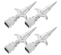 OSOLADY 4 Piezas de Remates de Hierro para Postes de Valla 118 Huecos, Tapas Protectoras para Cubiertas de Barandillas, Accesorios Decorativos para Jardín y Terraza, Protección Duradera