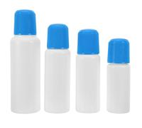 OSOLADY 4 Unidades Botellas Rellenables Aplicador de Esponja para Champú Aceites Esenciales y Cosméticos de Uso en Viaje Hogar