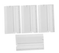 OSOLADY 4Juego Soporte de Regleta Adhesiva Fijador de Enchufes Sin Perforación Organizador de Cables para Pared Paquete para Azulejos y Superficies Color Blanco