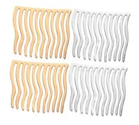 OSOLADY 4piezas Horquilla y Peine Cabello Peines De Metal Pequeños Laterales Duraderos Accesorio Peinado Para Mujer Peinado De Dientes Finos y Anchos