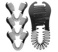 OSOLADY 4piezas Peine De Banana Flexible Herramientas De Trenzado De Cabello Peines De Doble Cara Para Mujeres y Niñas Accesorios De Peinado Interconectables