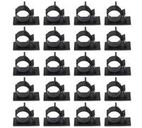 OSOLADY 50 abrazaderas autoadhesivas de plástico negro para tuberías de agua y mangueras, soporte fiable para oficinas y vehículos