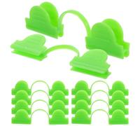 OSOLADY 50 Piezas Abrazadera de Película de Invernadero Clips de Plástico a Prueba de Viento Plástico Doble Cabezal Verde Claro para Materiales y Película de Invernadero Fijación