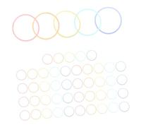 OSOLADY 50Piezas Silicona Fluorescentes que Oscuridad de Elásticas Multifuncionales para Adultos Colores Neón Material