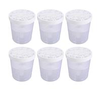 OSOLADY 6 cubos absorbentes de humedad recargables - Vasos redondos vacíos - Caja deshumidificadora absorbente de humedad reutilizable para armarios que elimina la y el vapor.