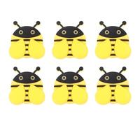 OSOLADY 6 Piezas Tapones para Agujas de Tejer de Silicona Amarillos Diseño de Abeja, Protectores Antideslizantes Ligeros para Puntas de Agujas de Crochet, Accesorios Prácticos para