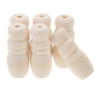 OSOLADY 6 Pomos de Madera para Cuerdas de Persianas Beige Función Adaptable para Cortinas en Espacios Interiores