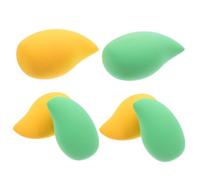 OSOLADY 6piezas Esponjas De Maquillaje Forma De Mango Uso Seco y Húmedo Suaves y Reutilizables Para Maquillaje Para Hogar y Salón De Belleza