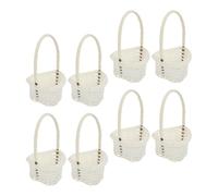 OSOLADY 8 Cestas de Ratán Sintético Estilo Pastoral para Almacenamiento Ligero y Manual, Ideales para Frutas, Flores y Uso en Huerto