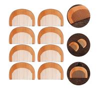 OSOLADY 8 Peines de Madera Antiestáticos para Mujer Efecto Masaje y Mejora Circulación, Livianos y Portátiles para Uso al Aire Libre y Viajes