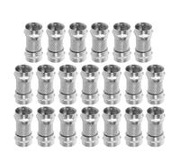 OSOLADY Adaptador de Cable Coaxial F Roscado 20 Unidades, Aleación de Zinc, Compatibilidad Amplia y Transmisión Segura para Instalaciones de Antena y Gestión de Cables