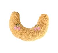 OSOLADY Almohada para Mascotas en Forma de U Amarilla, Cojín Protector de Cuello para Perros y Gatos, Colchoneta Flexible y Lavable para Dormir, Adecuado para Mascotas Pequeñas y