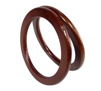 OSOLADY Anillas de Madera para Bolsos, 2 Piezas, Color Café, Accesorio para Bolsos y Manualidades Creativas