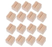 OSOLADY Base de Madera para Tarjetas de Presentación, 15 Unidades para Sujetar Imágenes y Notas, Soporte Práctico para Uso en Oficina y Espacios de Trabajo