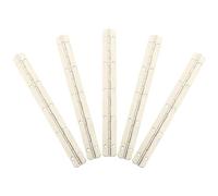 OSOLADY Bisagras de Piano Pequeñas para Cajas de Joyería y Cajones, 5 Piezas de Hierro Acabado Níquel, Tamaño 190x19 Mm, Apertura 180°, Bisagras para Puertas Plegables y Muebles