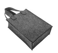 OSOLADY Bolsa de Fieltro para Botellas de Vino Portátil, Tamaño Mediano 24x18x8.5 Cm, Color Gris Medio, Capacidad para 2 Botellas, Soporte Protector Adecuado para Picnics y Viajes