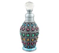 OSOLADY Botella de Perfume Vacía Vintage 12ml de Vidrio Diseño Retro Egipcio y Tono Sagrado, Frasco Recargable para Aceites Esenciales, Adecuado para Viaje y Decoración del Hogar